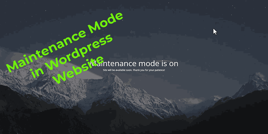 Maintenance Mode